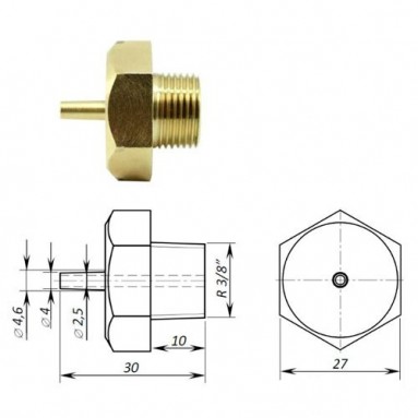 Переходник соединительный типа Т TR3/8 — для EL-PACK L