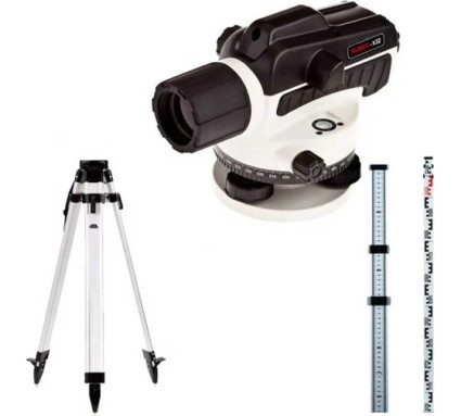 Оптический нивелир ADA Ruber-X32 + Рейка нивелирная телескопическая ADA STAFF 3 + Штатив ADA Light