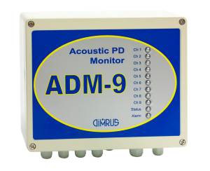 ADM-9 - система для контроля изоляции высоковольтного оборудования по частичным разрядам при помощи акустических датчиков